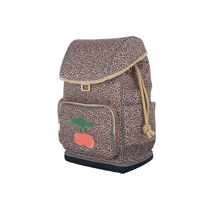 Jeune Premier Ergonomic rygsæk, Leopard Cherry - Fra 6-10 år