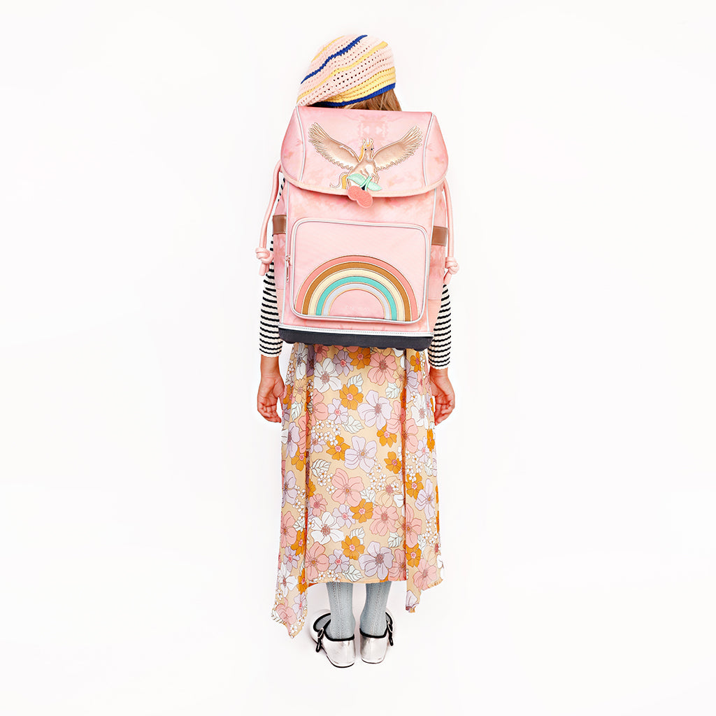 Jeune Premier Ergonomisk ryggsekk, Tie-dye Pegasus - Fra 6-10 år