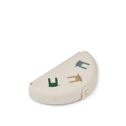 Liewood Eugene sammenleggbar matboks i silikon - Bunny/Sandy