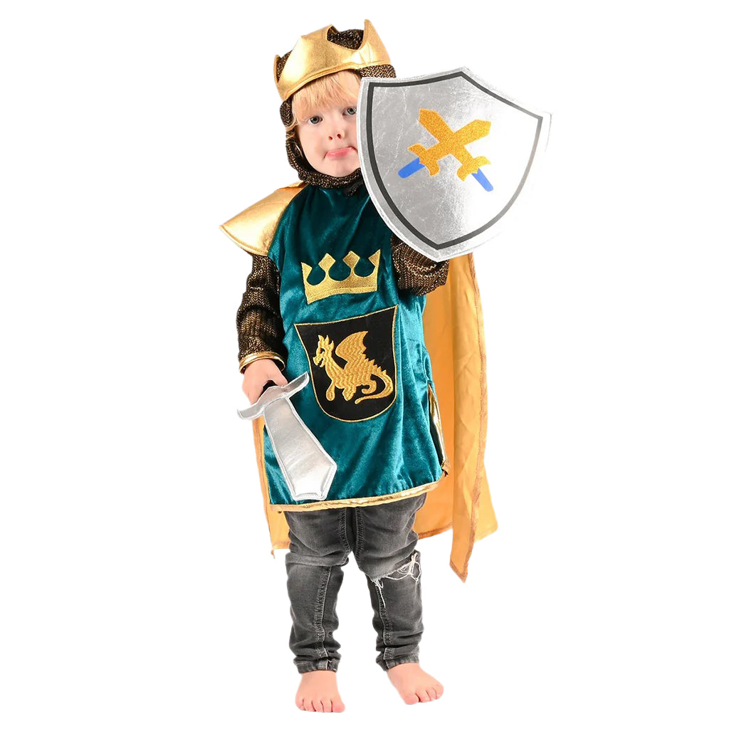 Den Goda Fen kostyme, Ridderdrakt, Dragon king - Str. 2-8 år