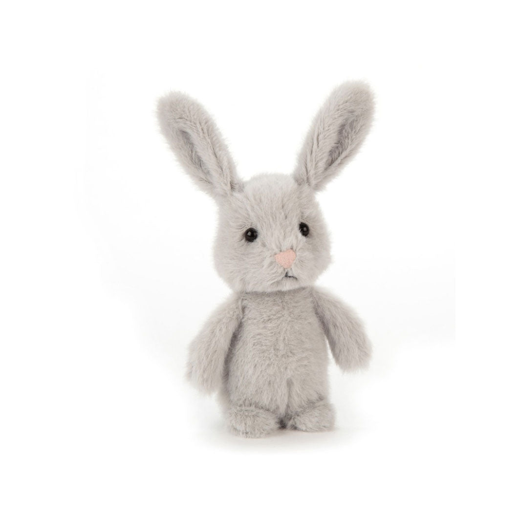 Jellycat bamse, Fluffy kanin, silver - 11 cm