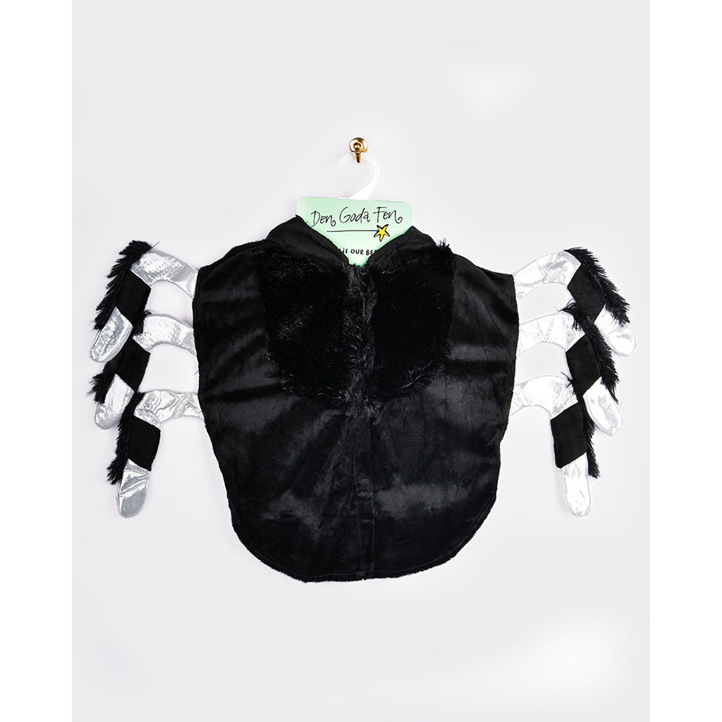 Den Goda Fen utkledning, Svart edderkopkappe - str. 86-110 cm