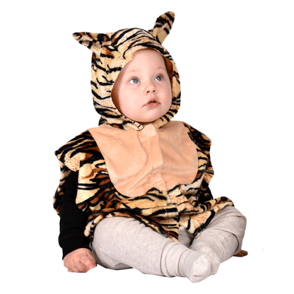 Den Gode Fe dyrekostyme, Tiger kappe - str. 1-4 år