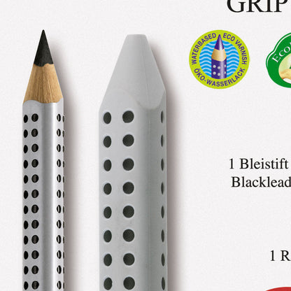 Faber-Castell 3-i-1 jumbo grip, sølv