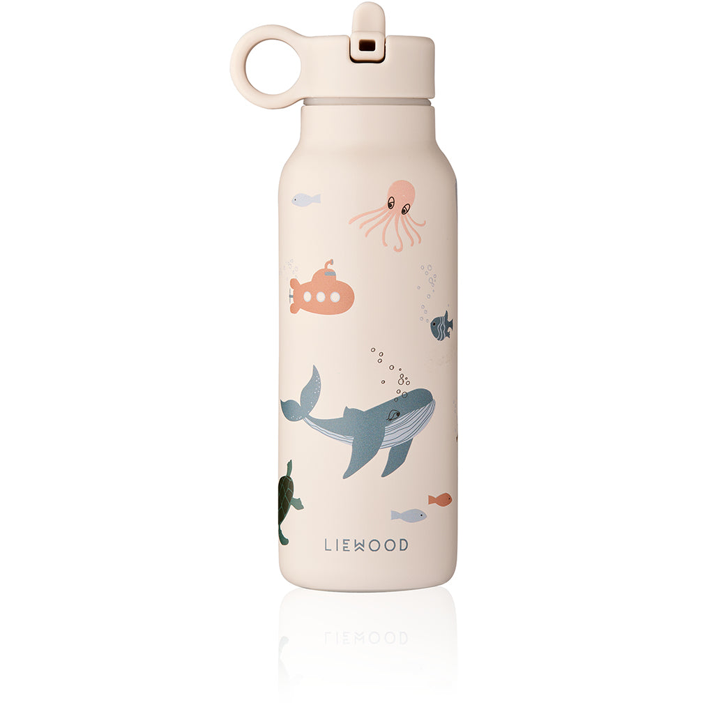 Liewood Falk vannflaske, termoflaske 350 ml. - Sea Creature/ Sandy