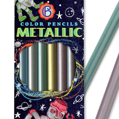 Fargeblyanter m metallisk, 6 stk - Robot