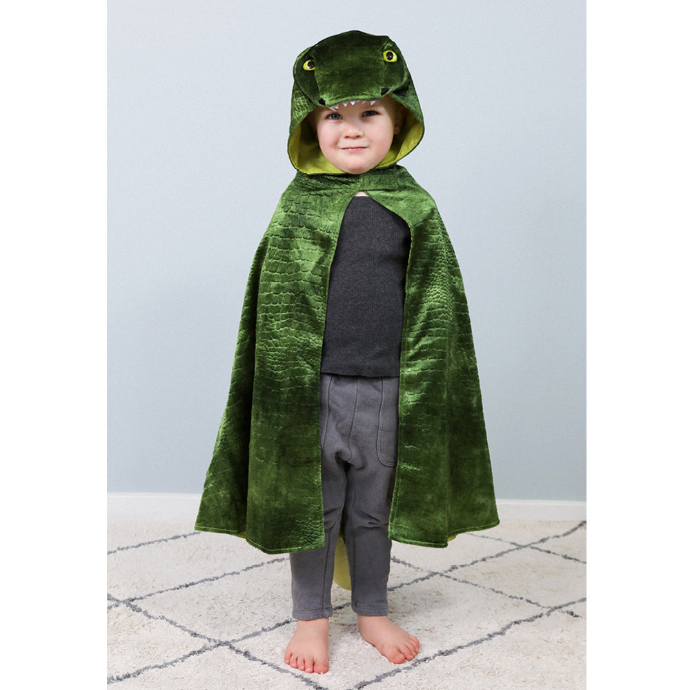 Great Pretenders dyrekostyme, T-Rex dinosaurkappe m. hette - str. 4-5 år