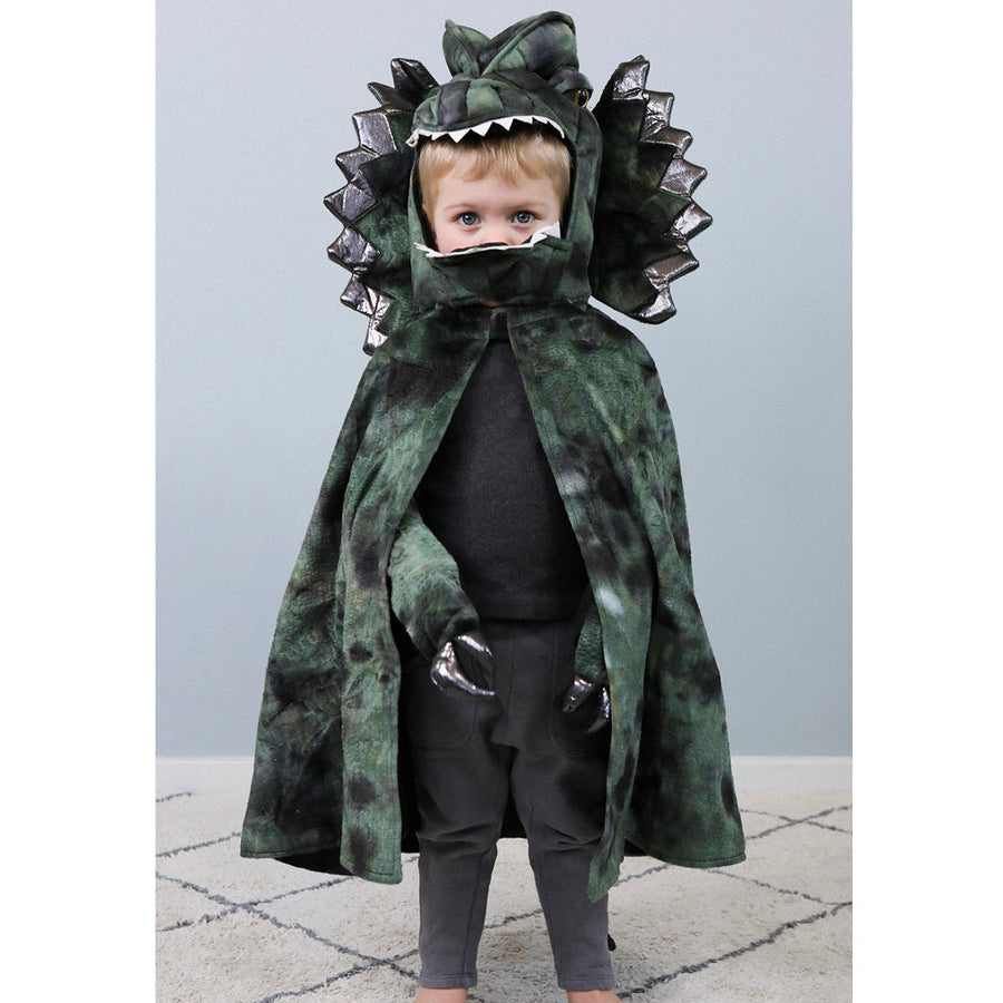 Great Pretenders dyrekostyme, Grandasaurus Dilophosaurus kappe m. klør - str. US 4-6 år