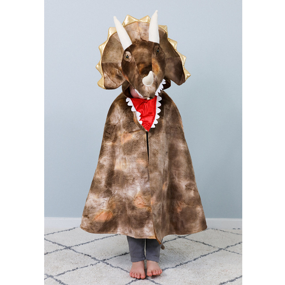 Great Pretenders dyrekostyme, GrandasaurusTriceratops Cape m. klør - str. 5-6 år