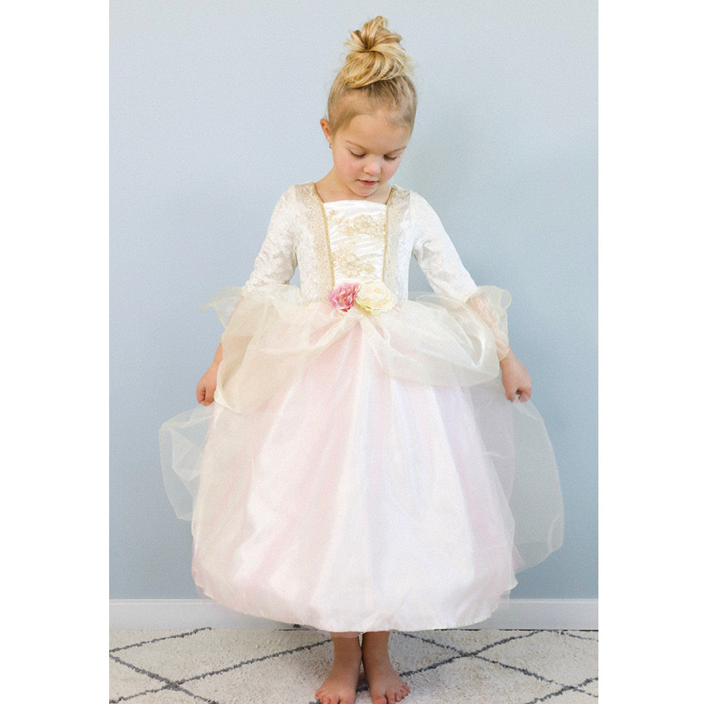 Great Pretenders Prinsessekjole i gylden rose til børn, 3-8 år.