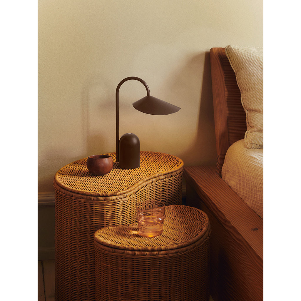 ferm Living flettede oppbevaringskurver, Willora natural, sett med 2 stk