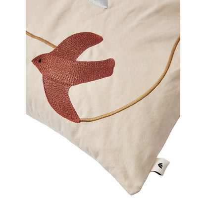 ferm Living pute, brodert, Swif bird - 60 x 40 cm