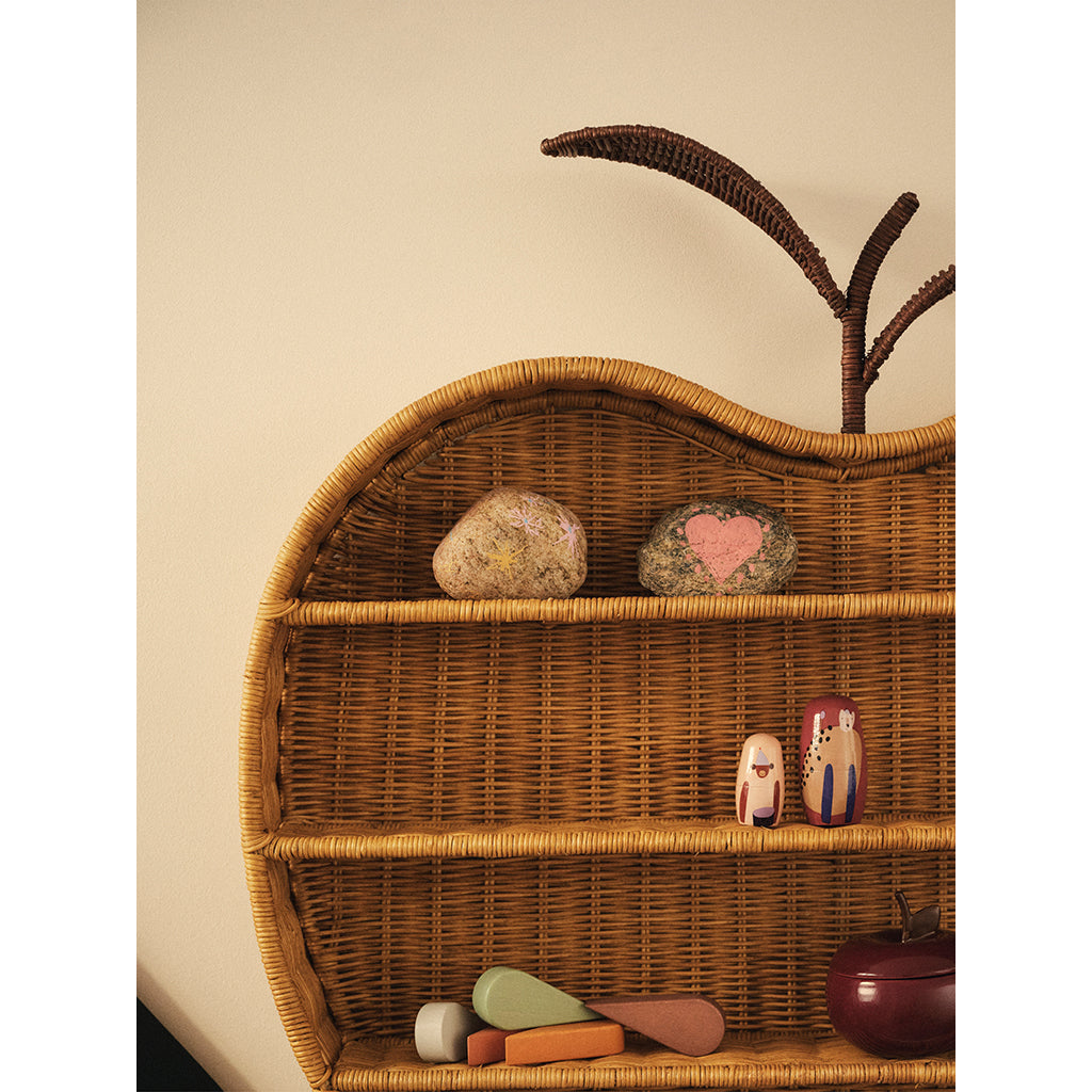 ferm Living Epleformet flettet hylle - H55 - Natur