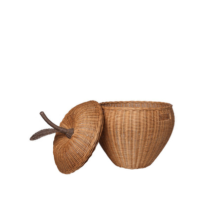 ferm Living Flettet oppbevaring formet som et eple – ekstra stor – natur
