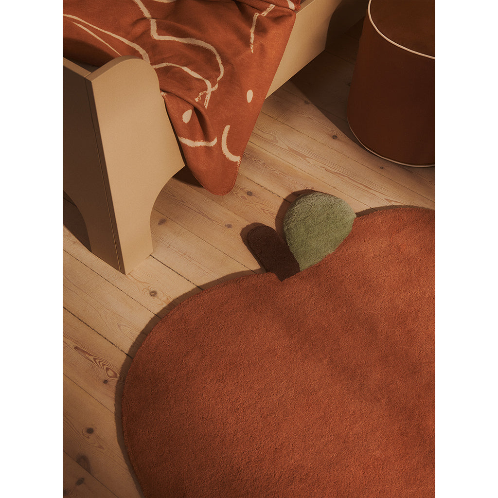 ferm Living tuftet gulvteppe, Apple - Brown clay