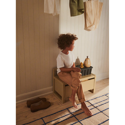 ferm Living barnebenk med oppbevaring, Little Architect storage bench - Poppy Red