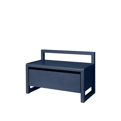 ferm Living barnebenk med oppbevaring, Little Architect storage bench – Dark blue