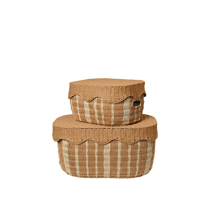 ferm Living Rivan kurvsett, sett med 2 stk - Natural/off-white
