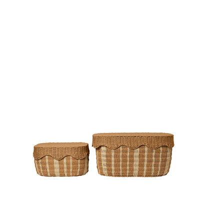 ferm Living Rivan kurvsett, sett med 2 stk - Natural/off-white
