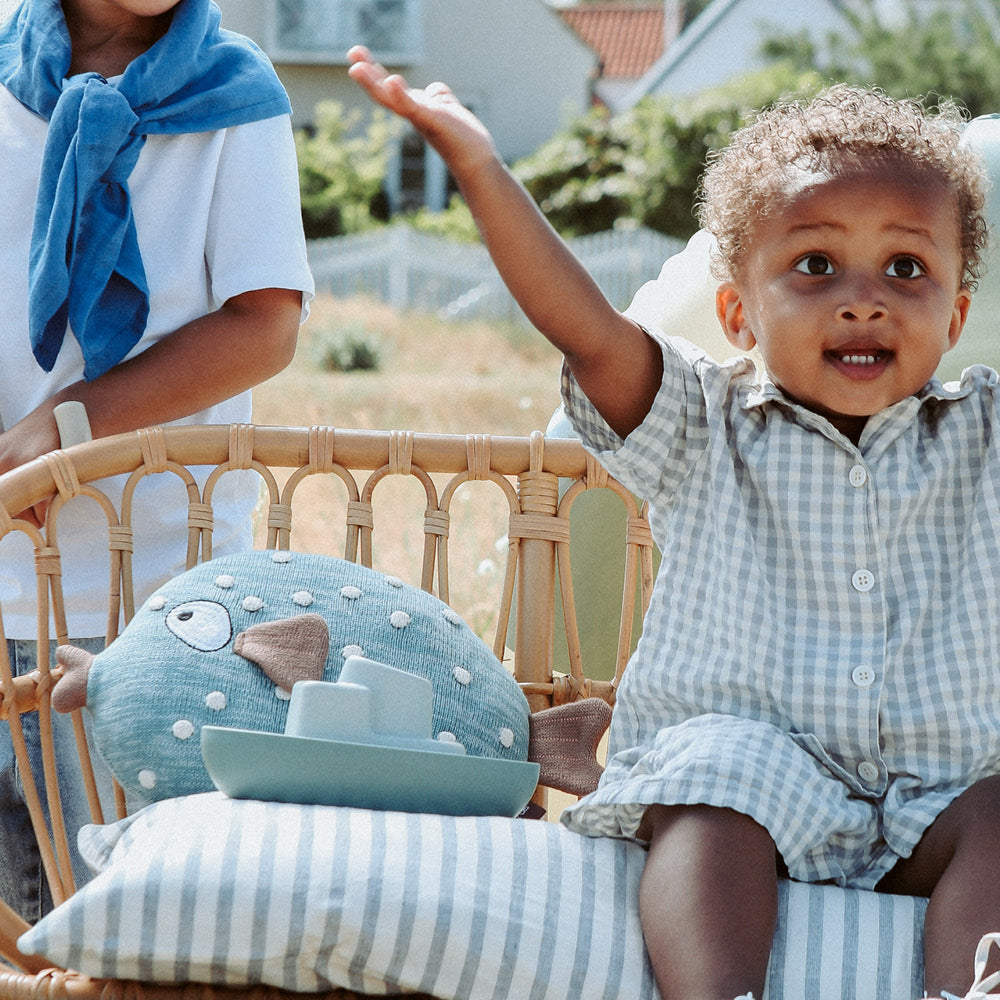 Liewood sandleketøy, Deborah båter - Whale blue multi mix