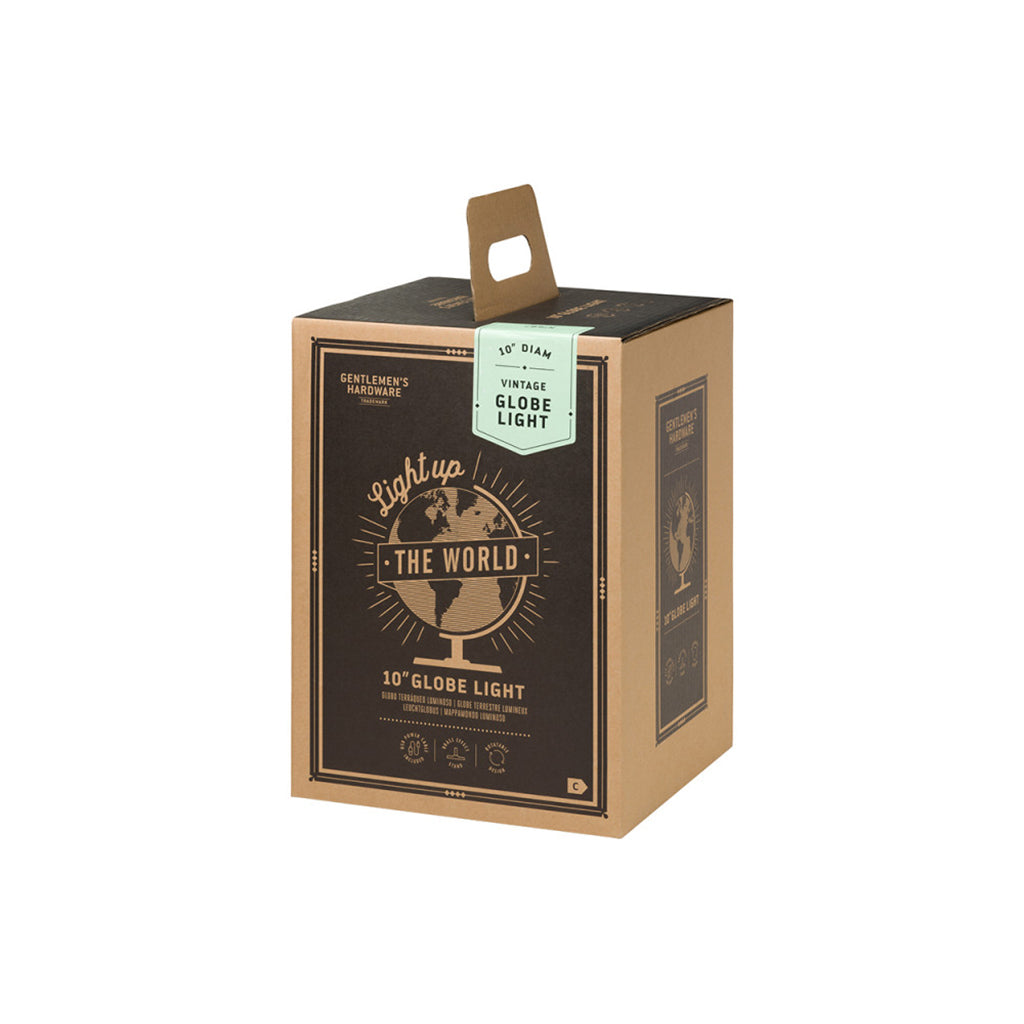 Globuslampe Vintage, Globus med lys