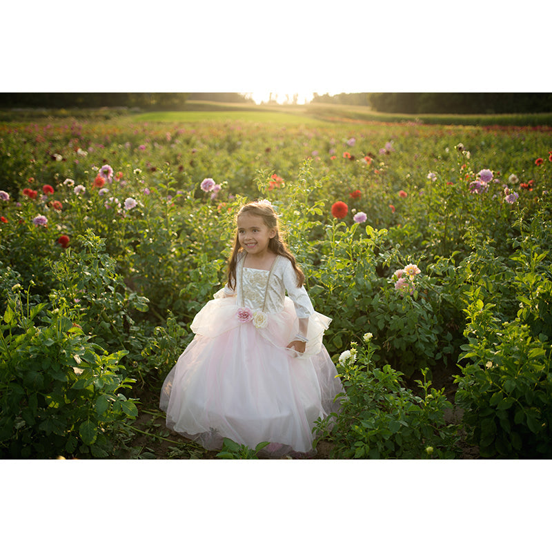 Great Pretenders utkledningstøy, Prinsessekjole i gyllen rose - str. 3-8 år