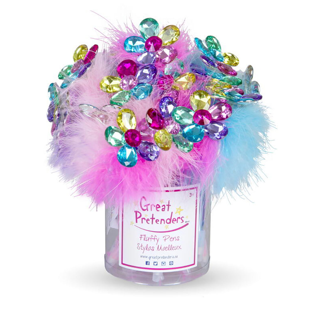 Great Pretenders Penn med blomst og fjær, ulike farger