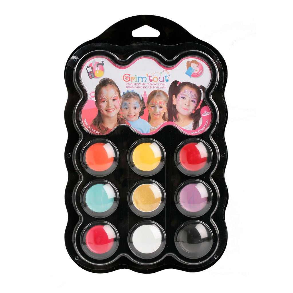 Grim Tout ansiktsmaling, prinsesse - 9 farger