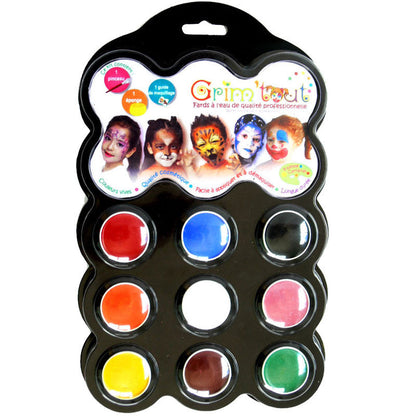 Grim Tout ansiktsmaling, karneval - 9 farger