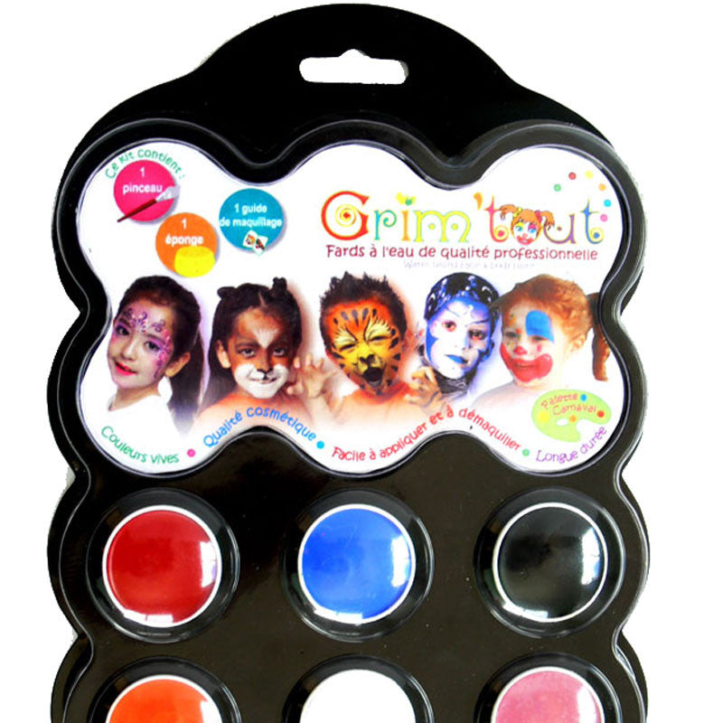 Grim Tout ansiktsmaling, karneval - 9 farger