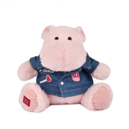 Flodhest-bamse med denimjakke, Histoire D&