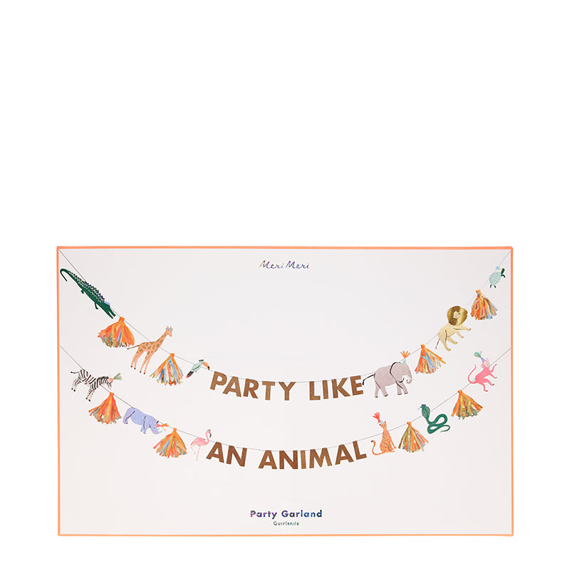 Meri Meri girlande m. safari dyr - 3.8 meter