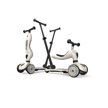 Scoot and Ride, Highway Kick 1, Push &amp; Go scooter med skyvestang - Ash