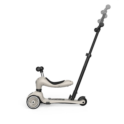 Scoot and Ride, Highway Kick 1, Push &amp; Go scooter med skyvestang - Ash