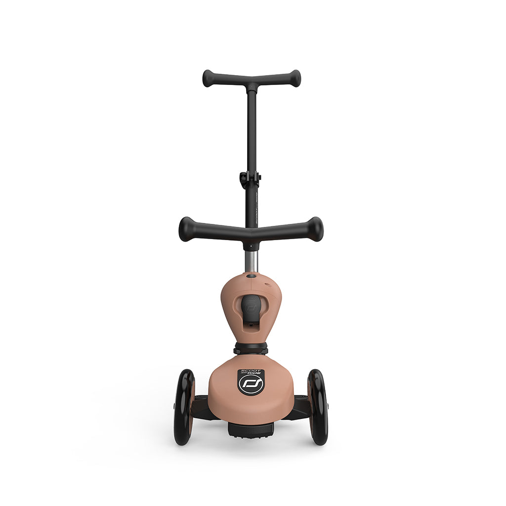 Scoot and Ride, Highway Kick 1, Push &amp; Go sparkesykkel med skyvestang - Mocha