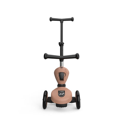 Scoot and Ride, Highway Kick 1, Push &amp; Go sparkesykkel med skyvestang - Mocha