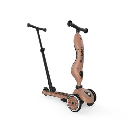 Scoot and Ride, Highway Kick 1, Push &amp; Go sparkesykkel med skyvestang - Mocha