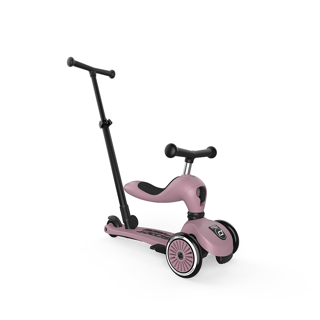 Scoot and Ride, Highway Kick 1, Push &amp; Go sparkesykkel med skyvestang - Wildberry