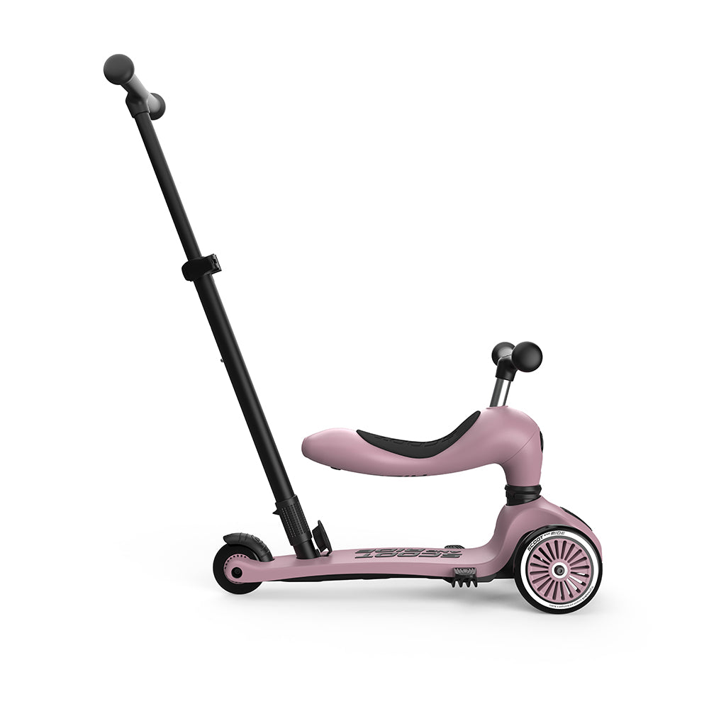 Scoot and Ride, Highway Kick 1, Push &amp; Go sparkesykkel med skyvestang - Wildberry