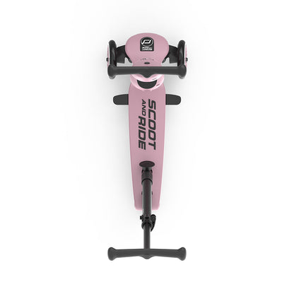 Scoot and Ride, Highway Kick 1, Push &amp; Go sparkesykkel med skyvestang - Wildberry