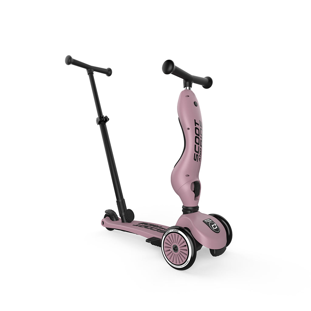 Scoot and Ride, Highway Kick 1, Push &amp; Go sparkesykkel med skyvestang - Wildberry