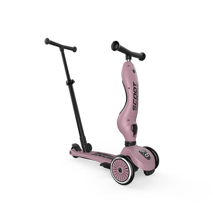 Scoot and Ride, Highway Kick 1, Push &amp; Go sparkesykkel med skyvestang - Wildberry