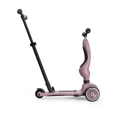 Scoot and Ride, Highway Kick 1, Push &amp; Go sparkesykkel med skyvestang - Wildberry