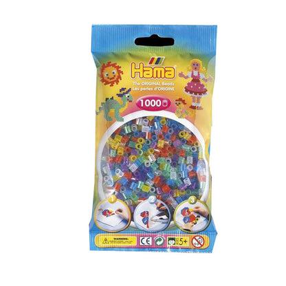 Hama Midi perler i pose m glitter - 1000 stk