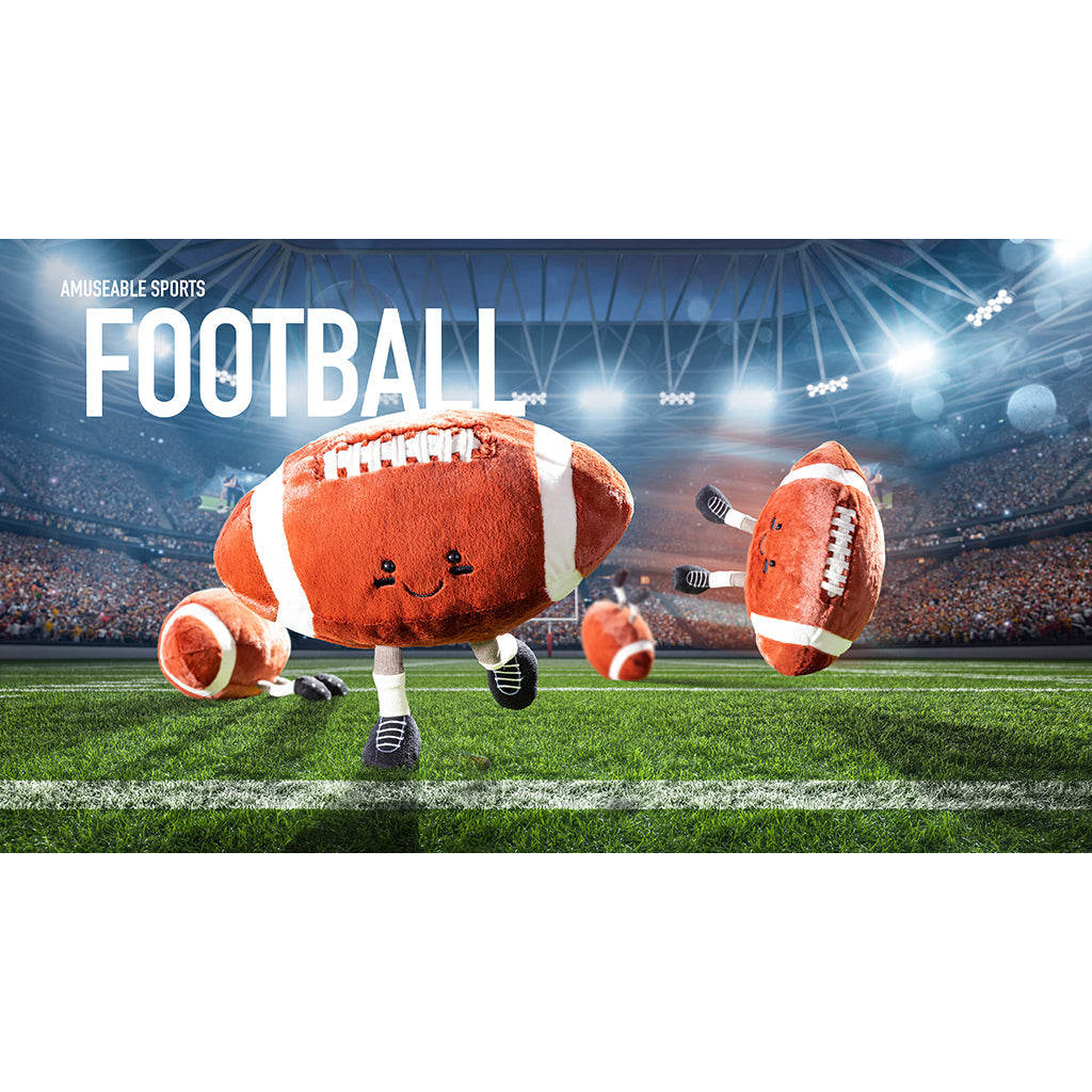 Jellycat bamse, Amuseable Sports American Football - 28 cm