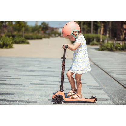 Scoot and Ride Highway Kick 3, sparkesykkel - LED Peach