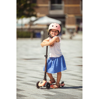 Scoot and Ride Highway Kick 3, sparkesykkel - LED Peach