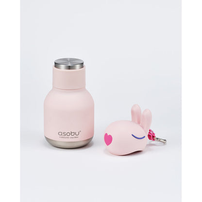 Asobu Bestie Mini termodrikkeflaske m. nøkkelring, 200 ml - Kanin