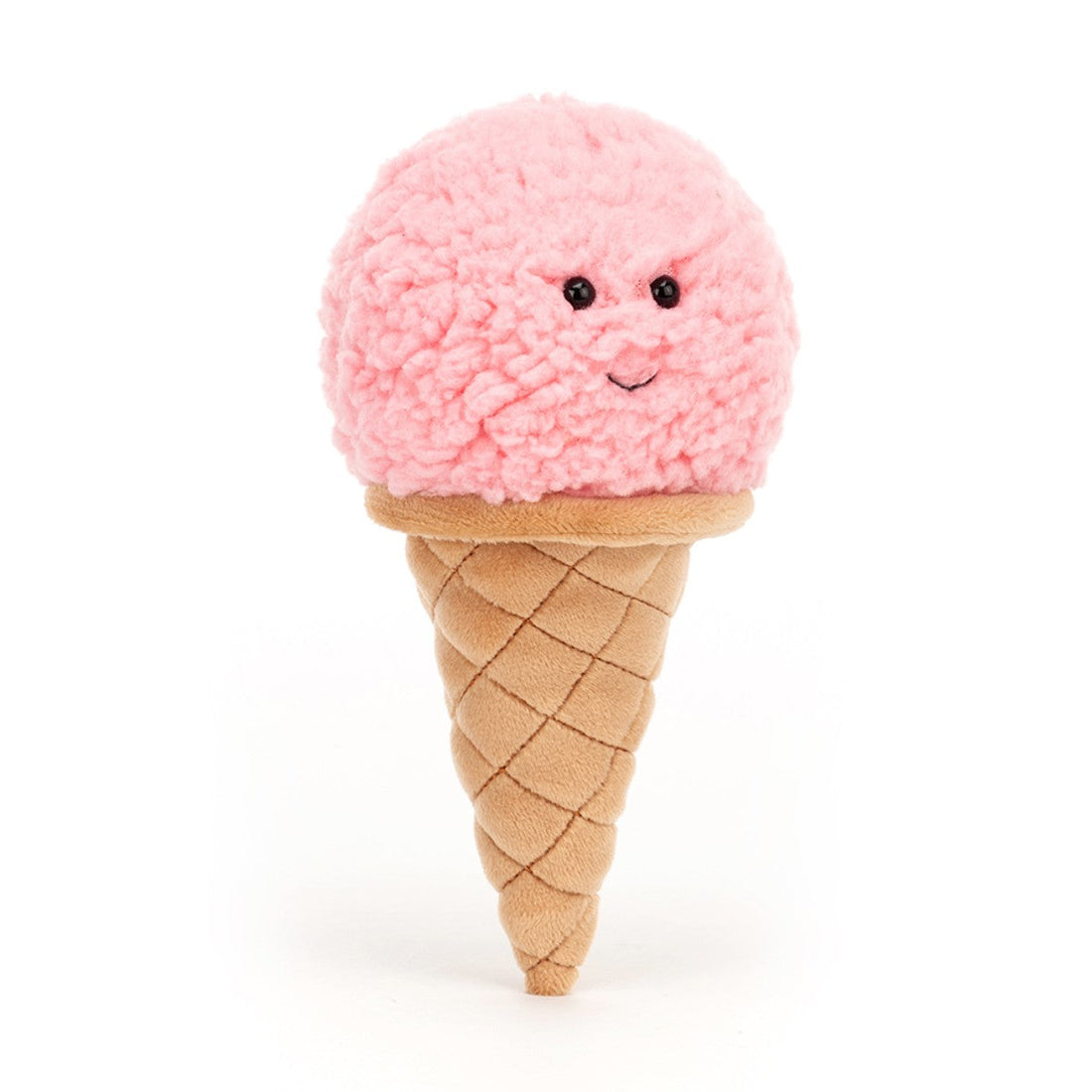 Jellycat bamse, Ice Cream jordbær - 18 cm