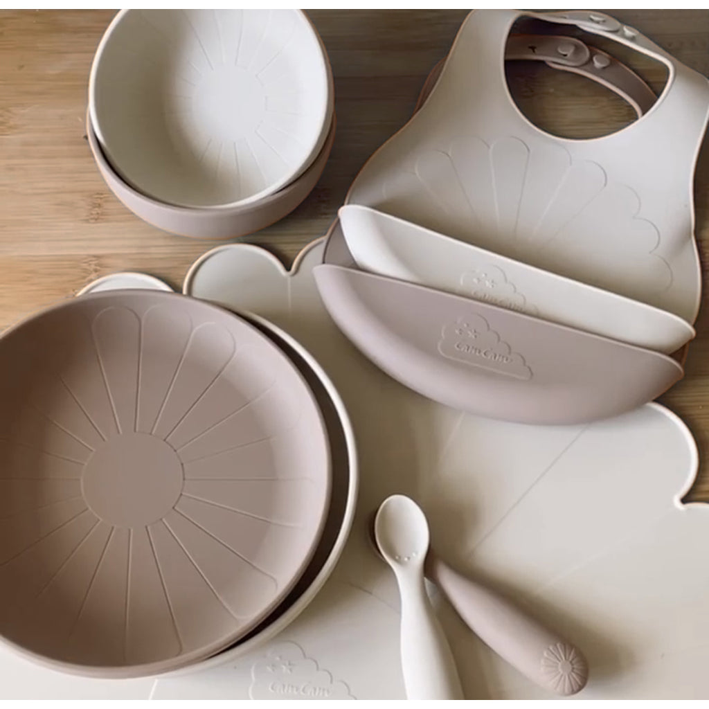 Cam Cam flat tallerken, 2-pakning, Flower plates - Rose mix